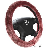 Red Imitation Fur Steering Wheel Cover